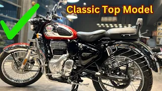2024 New Royal Enfield Classic 350 Crome Red Details Review in hindi | New Features #classic350