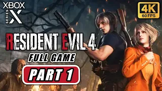 RESIDENT EVIL 4 REMAKE Xbox Series X Gameplay Walkthrough FULL GAME [4K 60FPS] No Commentary