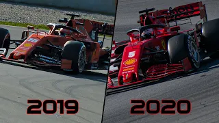 Scuderia Ferrari 2020 SF1000 vs 2019 SF90 On Track Comparison | F1 2020 Pre Season Testing