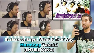 Backstreet Boys I Want It That Way Harmony Tutorial THE ENTIRE SONG