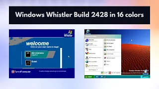 Windows Whistler Build 2428 in 16 colors