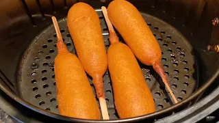 Air Fryer Corn Dogs - How To Cook Frozen Corn Dogs In The Air Fryer - So Crunchy, AMAZING!