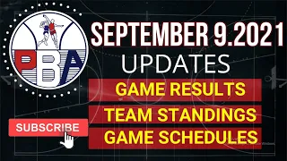 2021 PBA Philippine Cup SEPTEMBER 9 .2021 | SCORE RESULTS | PBA TEAM STANDINGS | GAME SCHEDULES