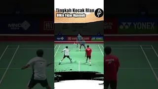 Tingkah Kocak Rian Bikin Fajar Ngamuk #badminton #shorts