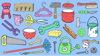 Deutsch lernen: 75 Haushaltsgegenstände – 75 household items - German for beginners