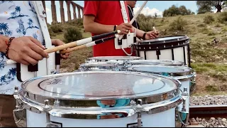 BASSES AWAY CADENCE (multitenor & snare)