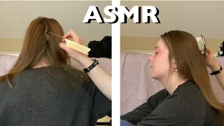 ASMR | Scalp Check And Hair Brushing. With An Antique Brush And Regular Brush.