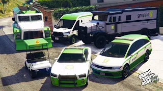 GTA 5 - Stealing GRUPPE SECHS Security Vehicles With Franklin! | (Real Life Cars #5)