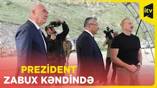 Prezident Laçının Zabux kəndində oldu