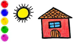 How To Draw a Hut | Easy hut drawing tutorial for kids