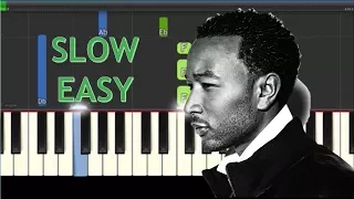 How To Play All Of Me by John Legend  - SLOW Easy Piano Tutorial