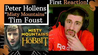 FIRST REACTION to Peter Hollens ft Tim Foust - "Misty Mountains" | THAT BASS NOTE AT THE END THO!!!