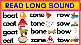 LEARN TO READ  LONG SOUND / O /  with SENTENCES / PHONICS / ALPHABETS / BEGINNERS /