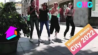 Crazy jump she did with Bushman prank in Mexico City