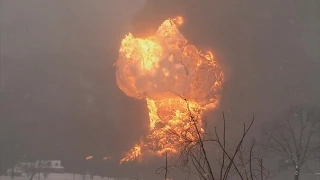 Oil Train Explodes During Derailment