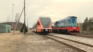 Штадлерский дизель-поезд 2235 на ст. Пярну-Грузовая / Stadler DMU 2235 at Pärnu-Kauba