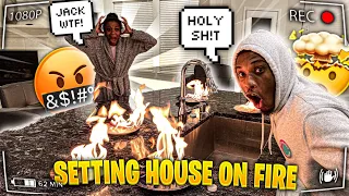 Setting The House On FIRE Prank on Girlfriend (Hilarious)