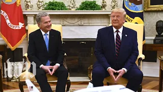 Watch: Trump speaks about impeachment inquiry during meeting with Finland's president