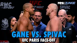 Ciryl Gane vs  Serghei Spivac Final Faceoff For UFC Paris Main Event