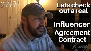 Content Creator influencer agreement Contract