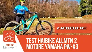 Test eMTB Haibike ALLMTN 2 2023 motore YAMAHA PW-X3