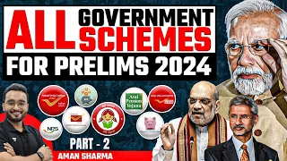 All Government Schemes for UPSC Prelims 2024 | Part 2 | Ministry of Agriculture & Social Justice