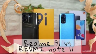 Realme 9i vs REDMI note 11||  المراجعه النهائيه مقارنه تفصيليه