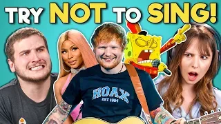 College Kids React To Try Not To Sing Along Challenge (Ed Sheeran, Nicki Minaj, Marshmello)