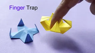 How to make DIY origami FINGER TRAP | paper finger trap, origami fidget