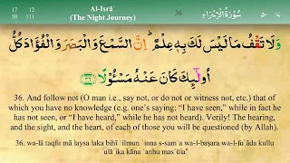 Juz 15 | Quran | Sheikh Mishary Rashid Al-Afasy | Arabic English Translation | Para 15 قرآن