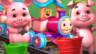 Piggy On The Railway - English Nursery Rhymes - Cartoon And Animated Rhymes