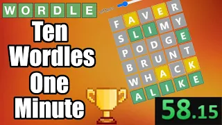 Wordle Speedrun: 10 Wordles In Under One Minute (Former World Record)