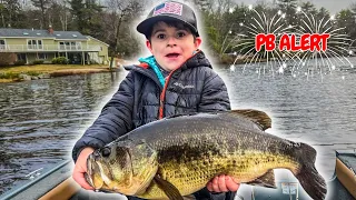 Carsen CATCHES His PB Largemouth Bass | 6 Years Old