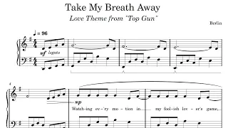 Take My Breath Away (Love Theme from "Top Gun" by Berlin) - Piano Tutorial