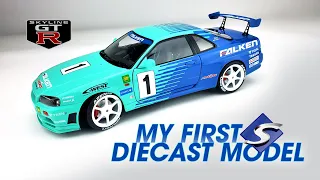 SOLIDO 1/18 Diecast Nissan Skyline GT-R (R34) - Showcase