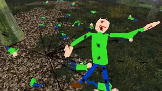 BALDI'S BASICS BLOODY FOREST RAGDOLL!! Garry's Mod [Baldi's Basics] Gameplay