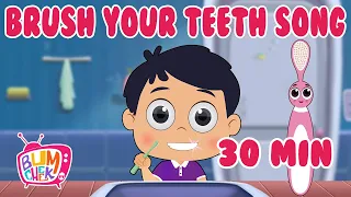 Brush Your Teeth Song 30 min | Brush song | Popular Nursery Rhymes & Kids Songs by Bumcheek TV