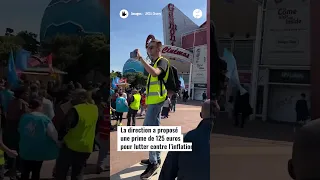 Grève à Disneyland Paris : un millier de manifestants défile dans le parc