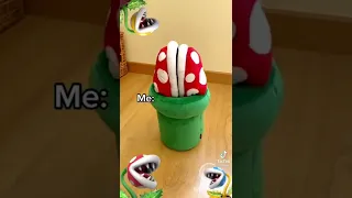 Slippers turns into Mario piranha plant