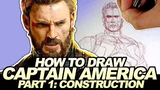HOW TO DRAW CAPTAIN AMERICA PART 1 OF 3: CONSTRUCTION