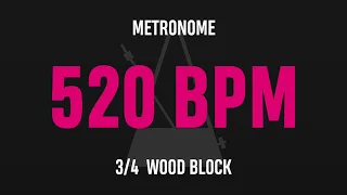 520 BPM 3/4 - Best Metronome (Sound : Wood block)