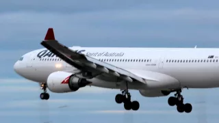 Qantas A330-200 Landing and Takeoff [VH-EBK/EBQ]