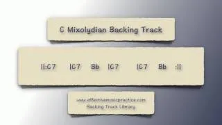 C Mixolydian Mode Backing Track