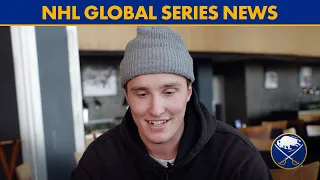 Ukko-Pekka Luukkonen Breaks #NHLGlobalSeries News To Czech Fan | Buffalo Sabres Go To Prague, Munich