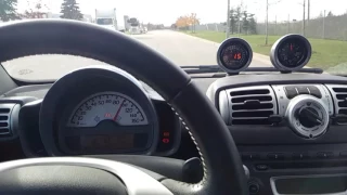 2010 Smart fortwo  1.0L turbo 132 WHP acceleration 0-135 km MUST WATCH!