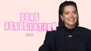 INNA Sings Lady Gaga, JLo, and Pink in a Game of Song Association | ELLE