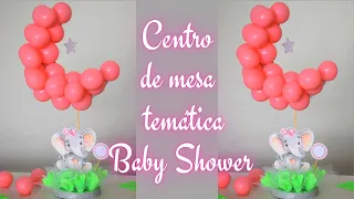 Centro mesa para Baby Shower temática Elefante / Centerpiece for Elephant themed Baby Shower