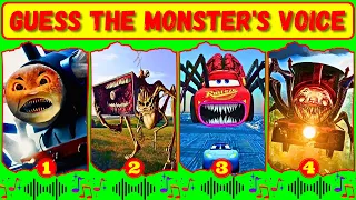 Guess Monster Voice Spider Thomas, MegaHorn, McQueen Eater, Choo Choo Charles Coffin Dance