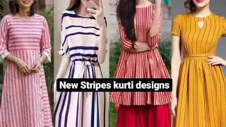 latest Stripes design kurtis ideas // new Stripes kurtis designs