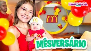 FIZEMOS MÊSVERSÁRIO DO MEU IRMÃOZINHO DO McDonald's- BIANKA